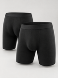 Signature Black Boxer Briefs (Pack of 2)