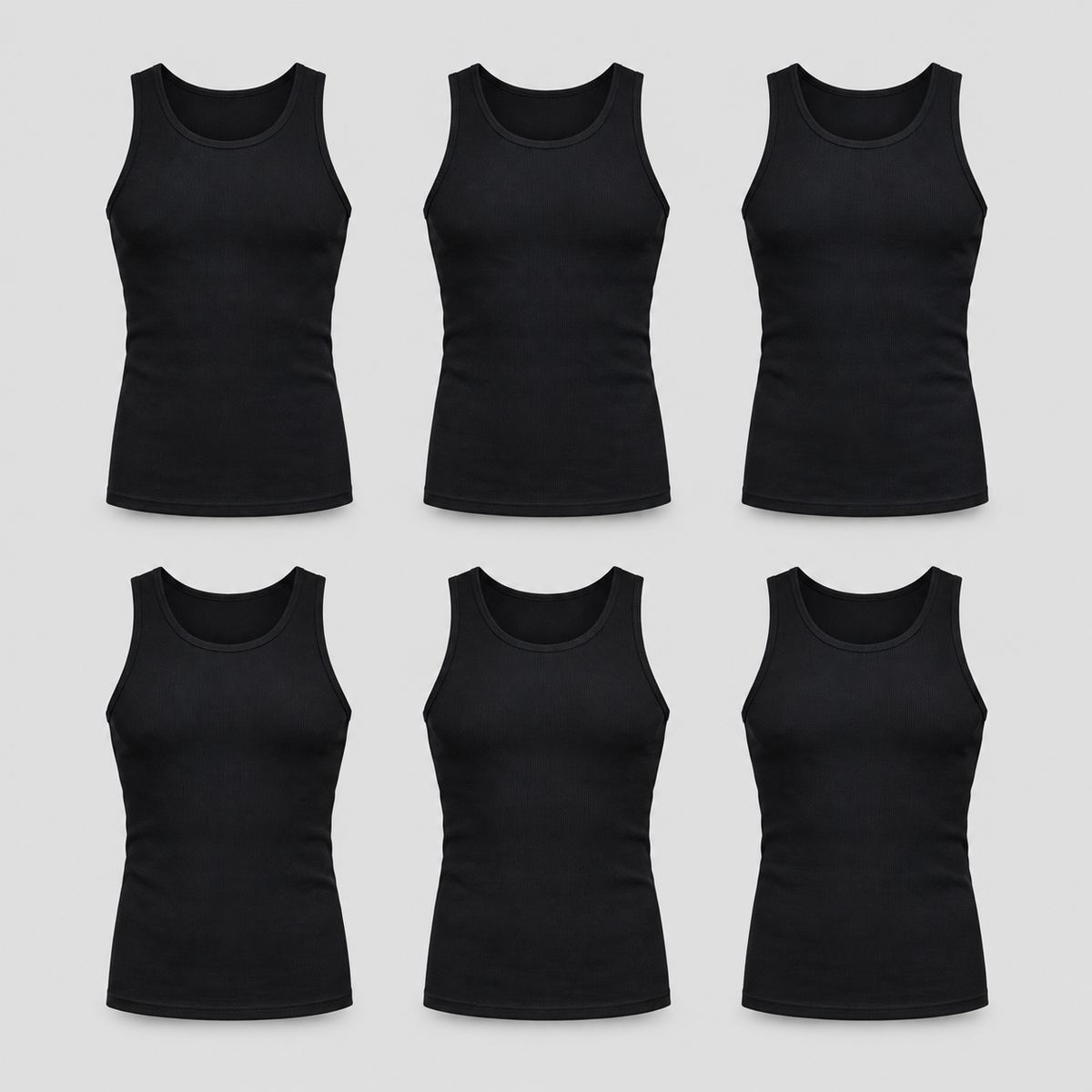 Cotton Slim-Fit Tank — Pack of 6 VIP